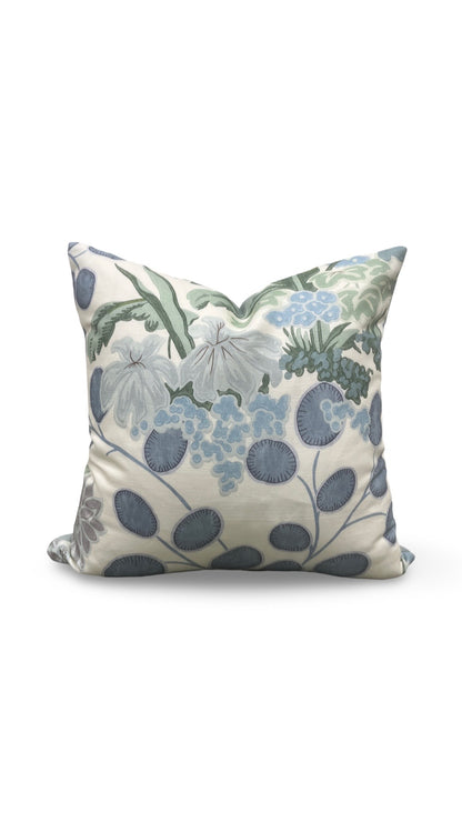Thibaut Decorative Pillow Meadow Lavender Blue 18x18" Knife Edge Cover