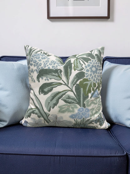 Thibaut Decorative Pillow Meadow Lavender Blue 18x18" Knife Edge Cover