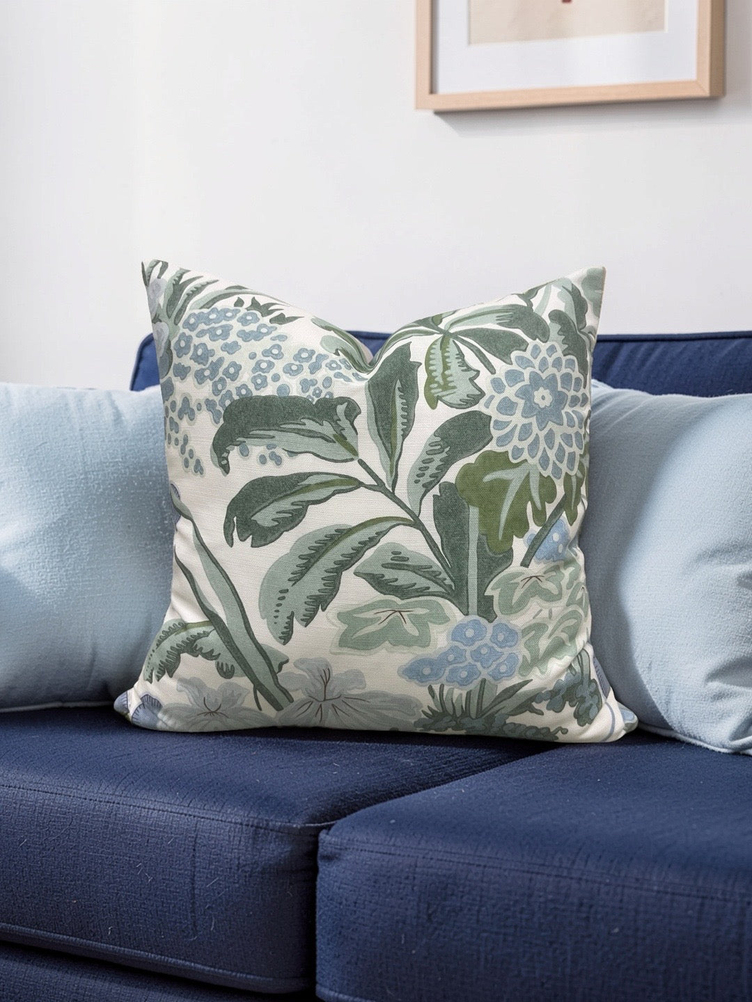 Thibaut Decorative Pillow Meadow Lavender Blue 18x18" Knife Edge Cover