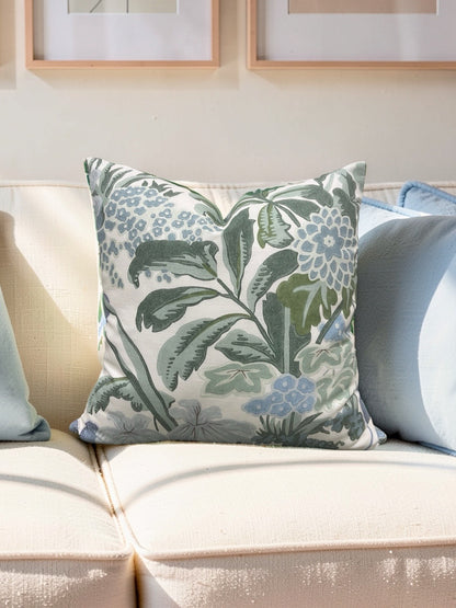 Thibaut Decorative Pillow Meadow Lavender Blue 18x18" Knife Edge Cover