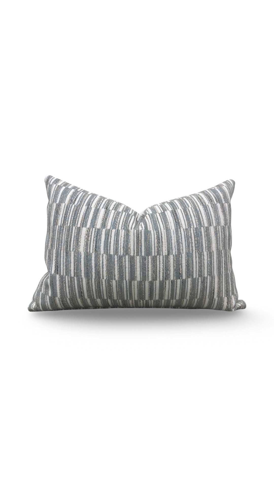 Thibaut Fabric Lumbar Pillow Legato Fog 12x18" Knife Edge Cover