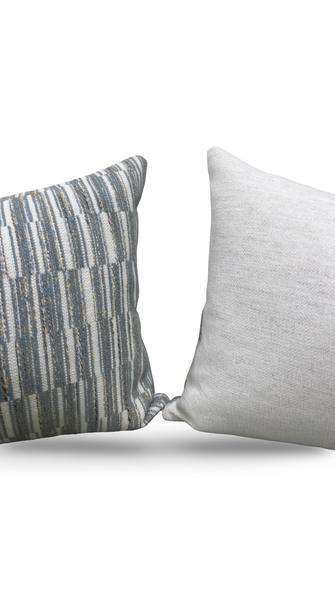 Thibaut Fabric Lumbar Pillow Legato Fog 12x18" Knife Edge Cover