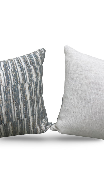 Thibaut Fabric Lumbar Pillow Legato Fog 12x18" Knife Edge Cover