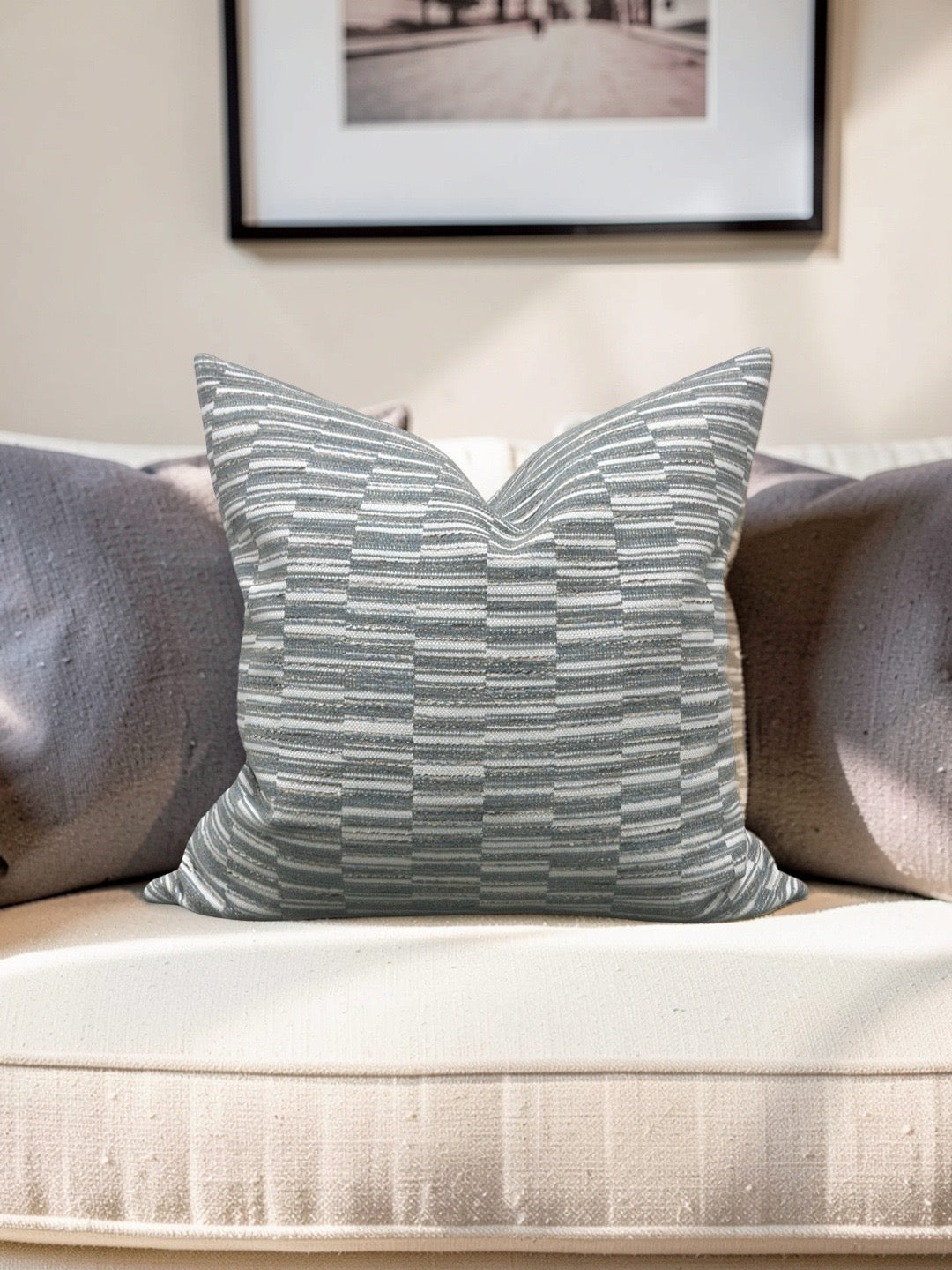 Thibaut Decorative Pillow Legato Fog 20x20" Knife Edge Cover