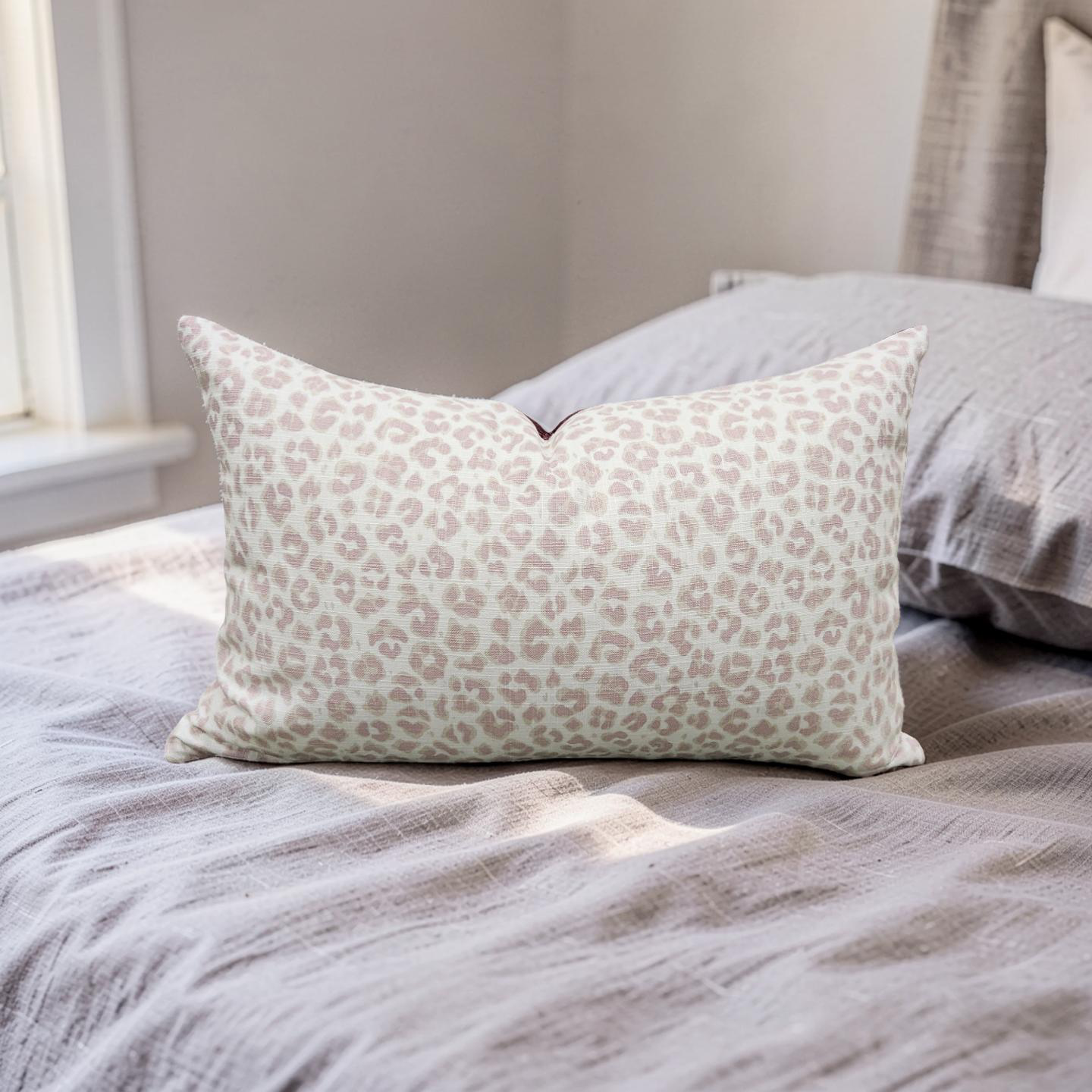 Animal Print Lumbar Pillow Thistle 12x18" Knife Edge Cover