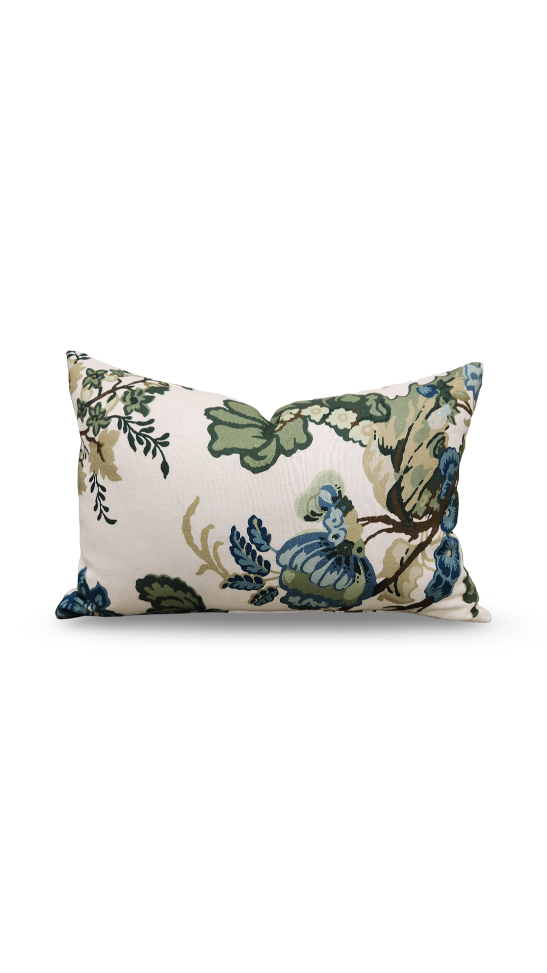 Twigs Lumbar Pillow Beaumont Blue Green 12x18" Knife Edge Cover