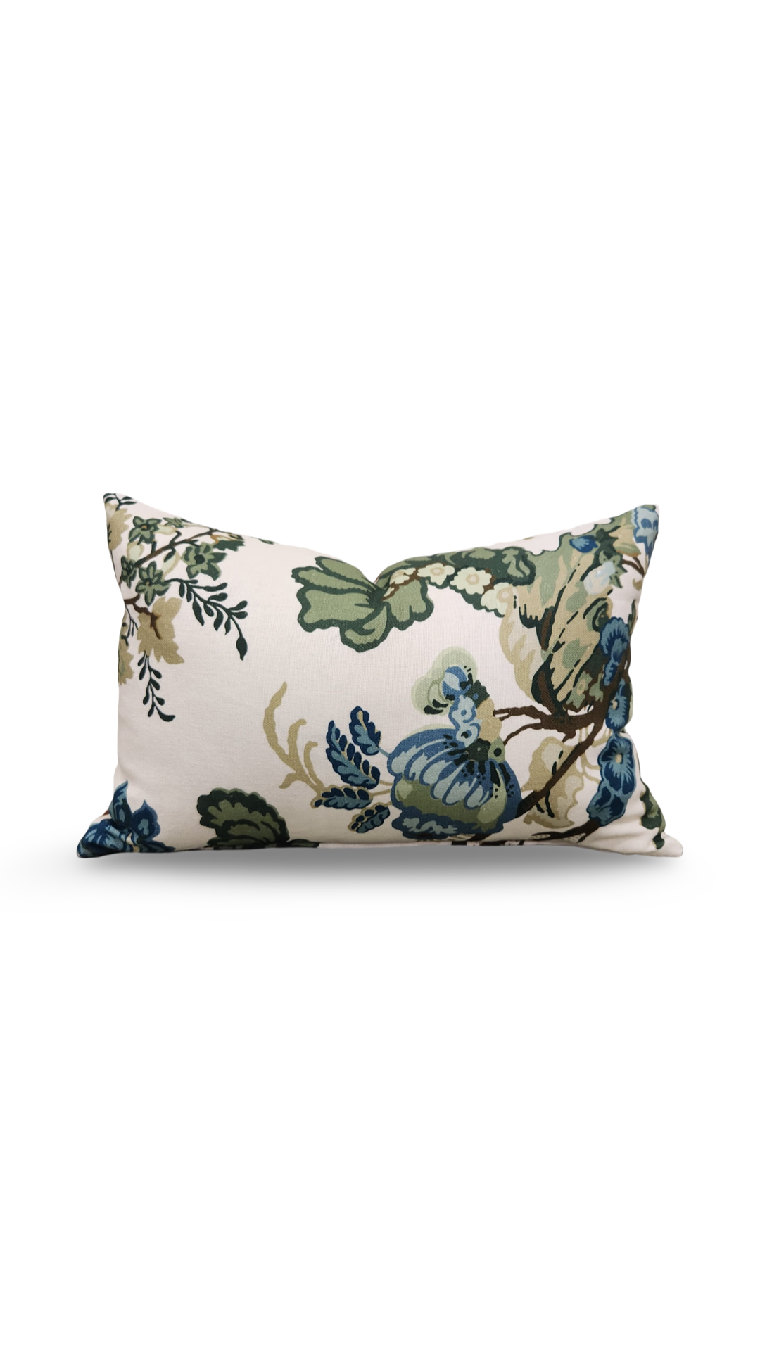 Twigs Lumbar Pillow Beaumont Blue Green 12x18" Knife Edge Cover
