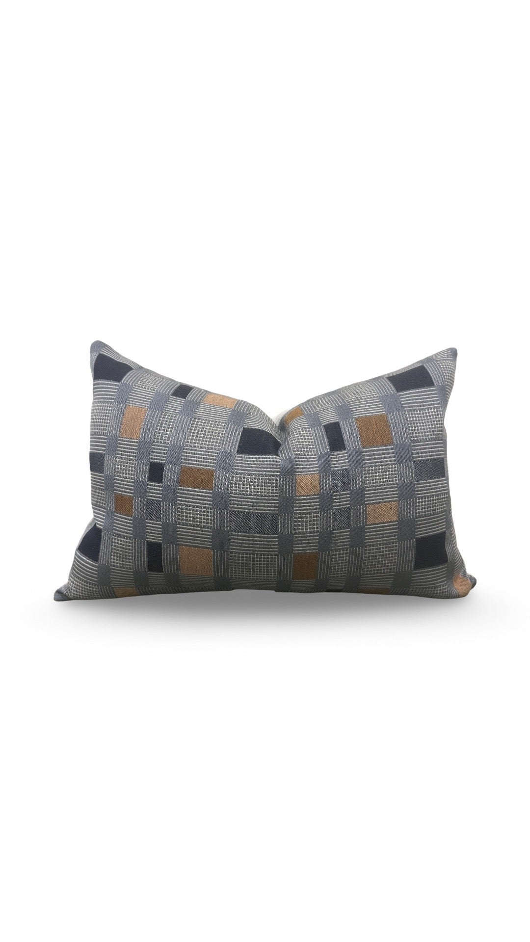Lumbar Pillow Rubix Vintage Denim 12x18" Knife Edge Cover