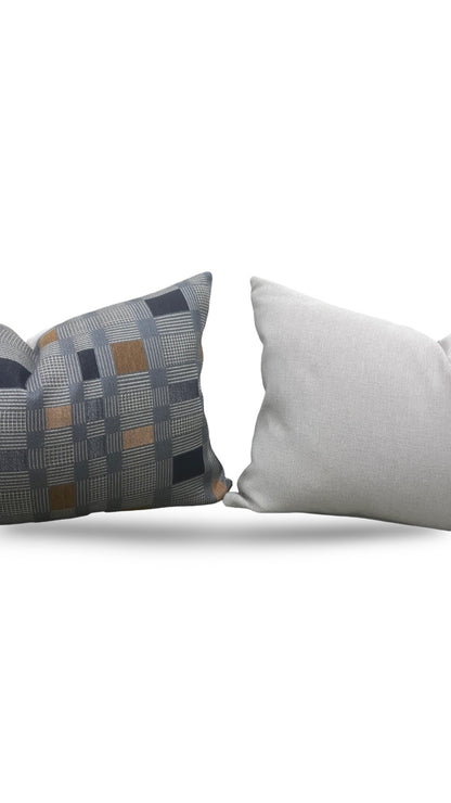 Lumbar Pillow Rubix Vintage Denim 12x18" Knife Edge Cover
