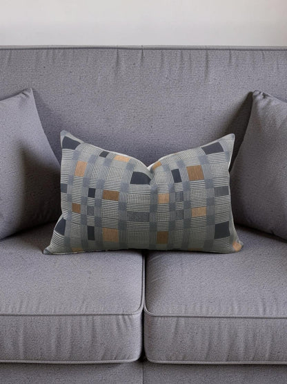 Lumbar Pillow Rubix Vintage Denim 12x18" Knife Edge Cover