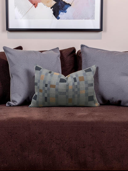 Lumbar Pillow Rubix Vintage Denim 12x18" Knife Edge Cover