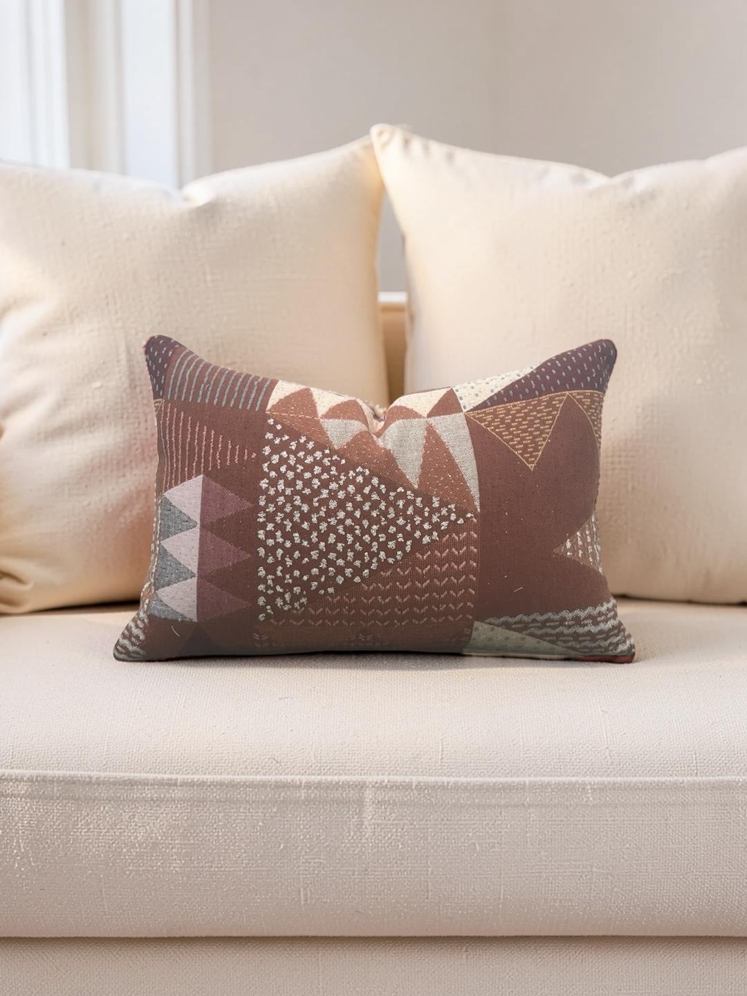 Lumbar Pillow Thimble Tomato 12x18" Knife Edge Cover