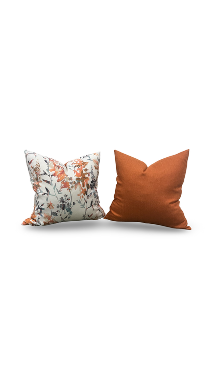 Decorative Pillow Hana Cinnamon 22x22" Knife Edge Cover
