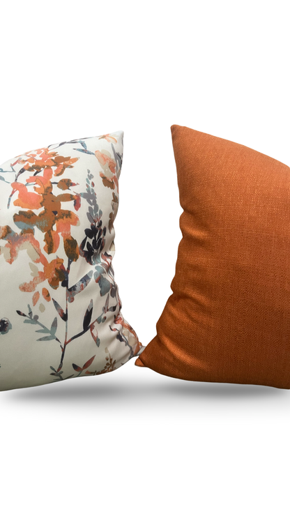 Decorative Pillow Hana Cinnamon 22x22" Knife Edge Cover