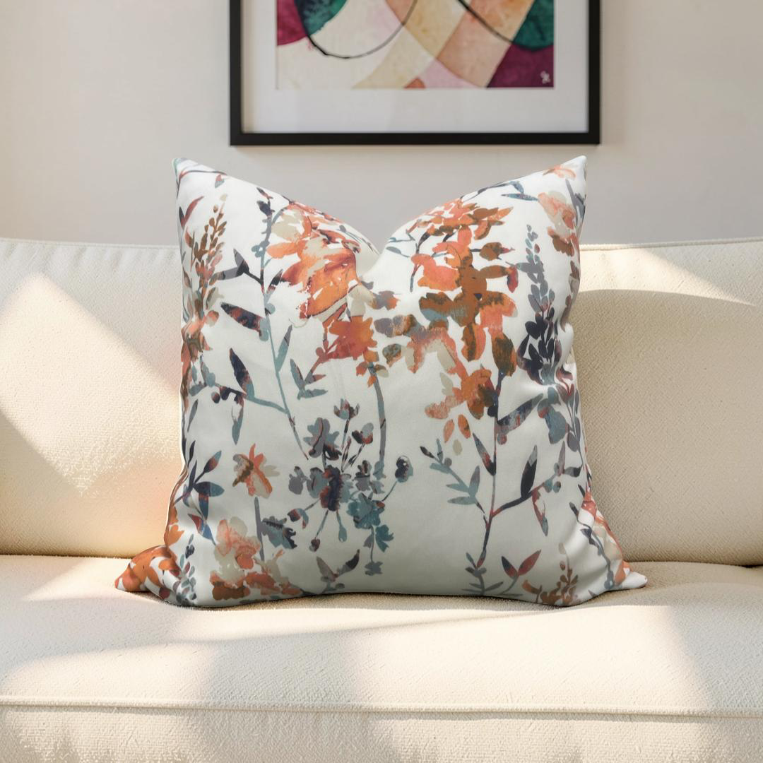 Decorative Pillow Hana Cinnamon 22x22" Knife Edge Cover