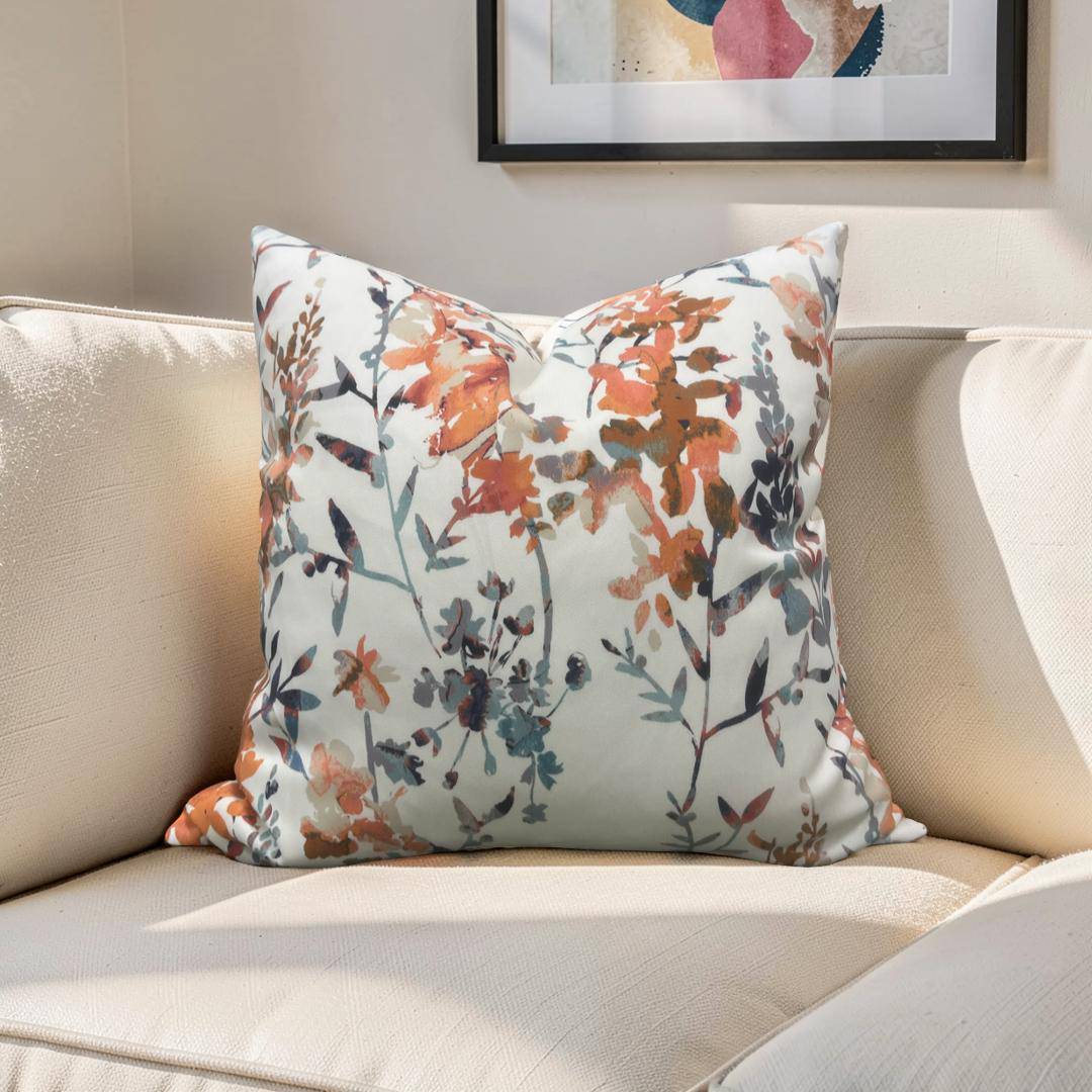 Decorative Pillow Hana Cinnamon 22x22" Knife Edge Cover