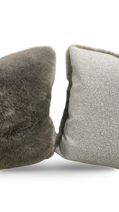 Fur Decorative Pillow Kings Robe Fawn Knife Edge Cover