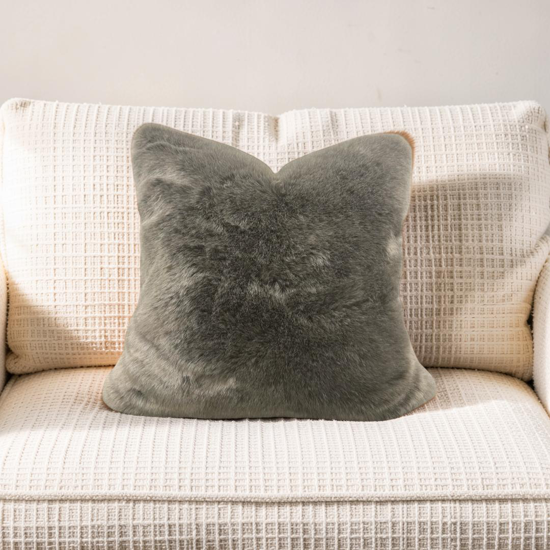 Fur Decorative Pillow Kings Robe Fawn Knife Edge Cover