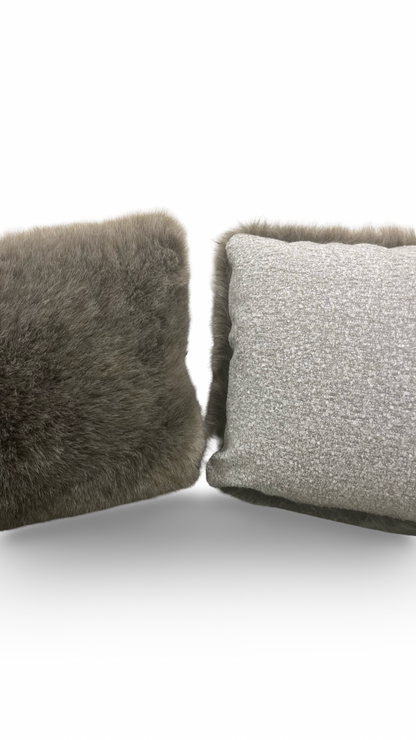 Fur Lumbar Pillow Kings Robe Fawn 12x18" Knife Edge Cover