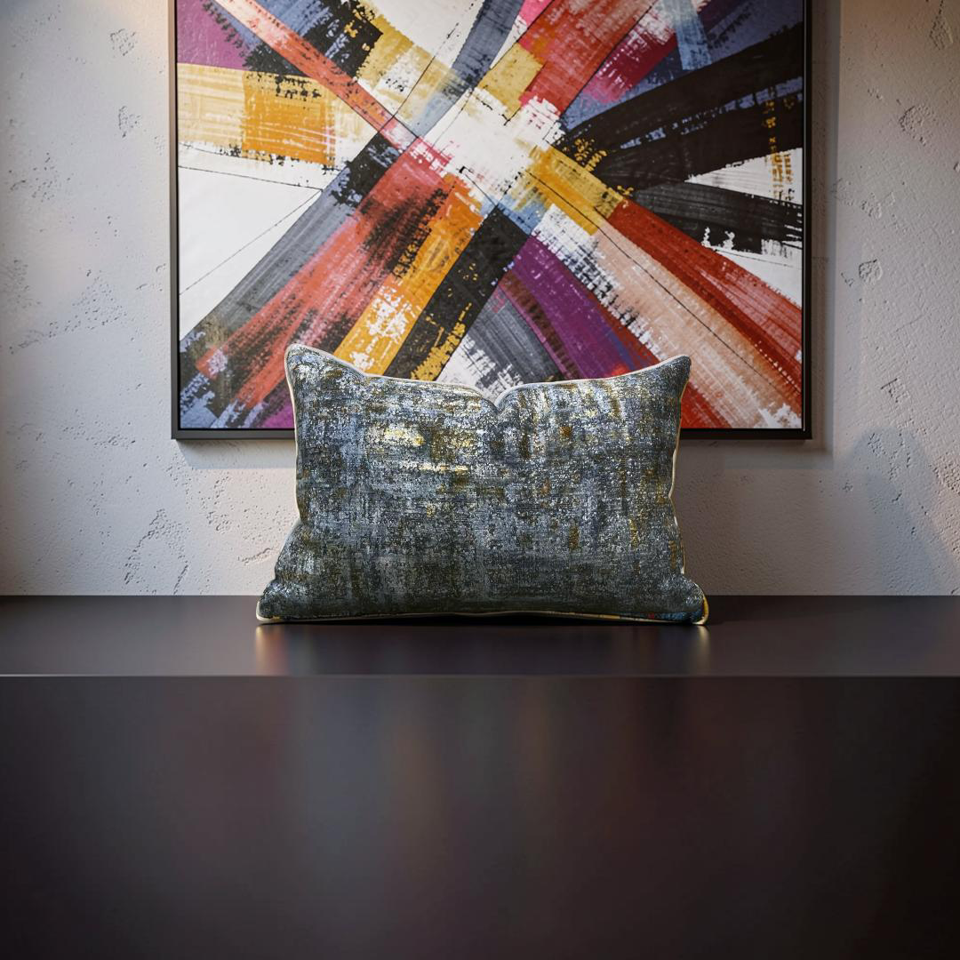 Velvet Lumbar Pillow Simone Starry Sky 12x18" Knife Edge Cover