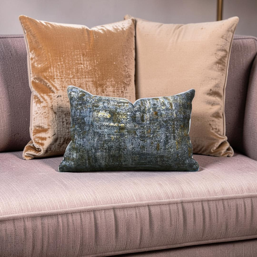 Velvet Lumbar Pillow Simone Starry Sky 12x18" Knife Edge Cover