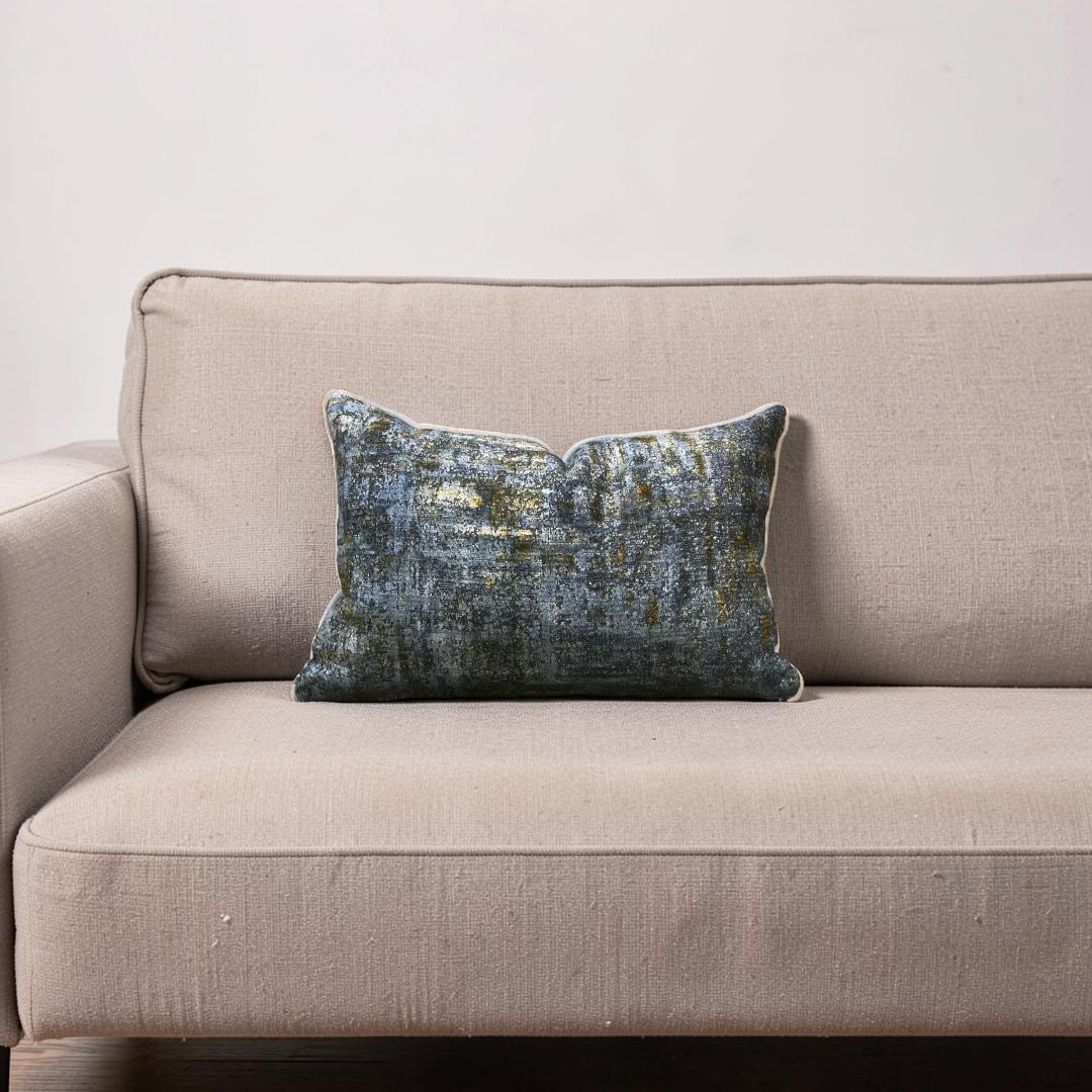 Velvet Lumbar Pillow Simone Starry Sky 12x18" Knife Edge Cover