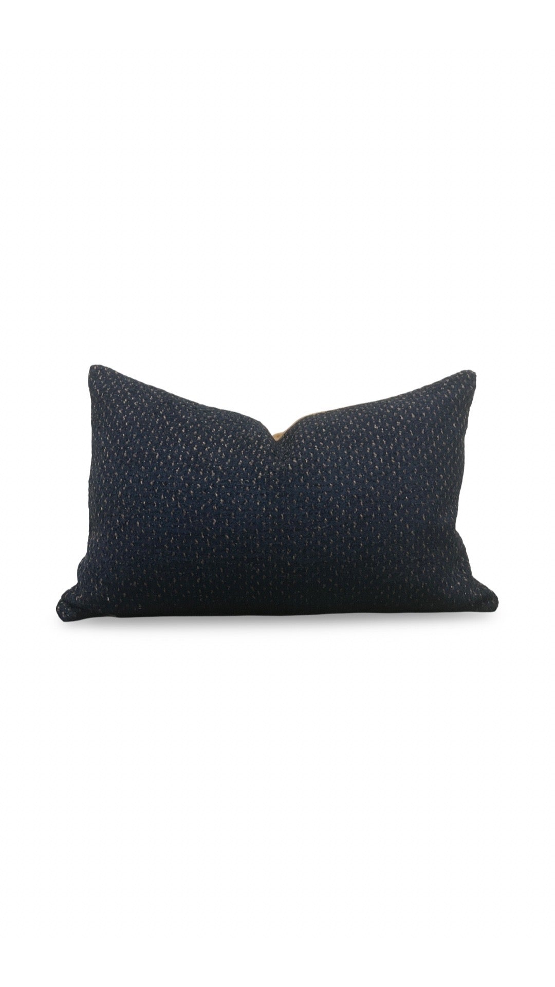 Weitzner Fabric Lumbar Pillow Utopia Lapis 12x18" Knife Edge Cover