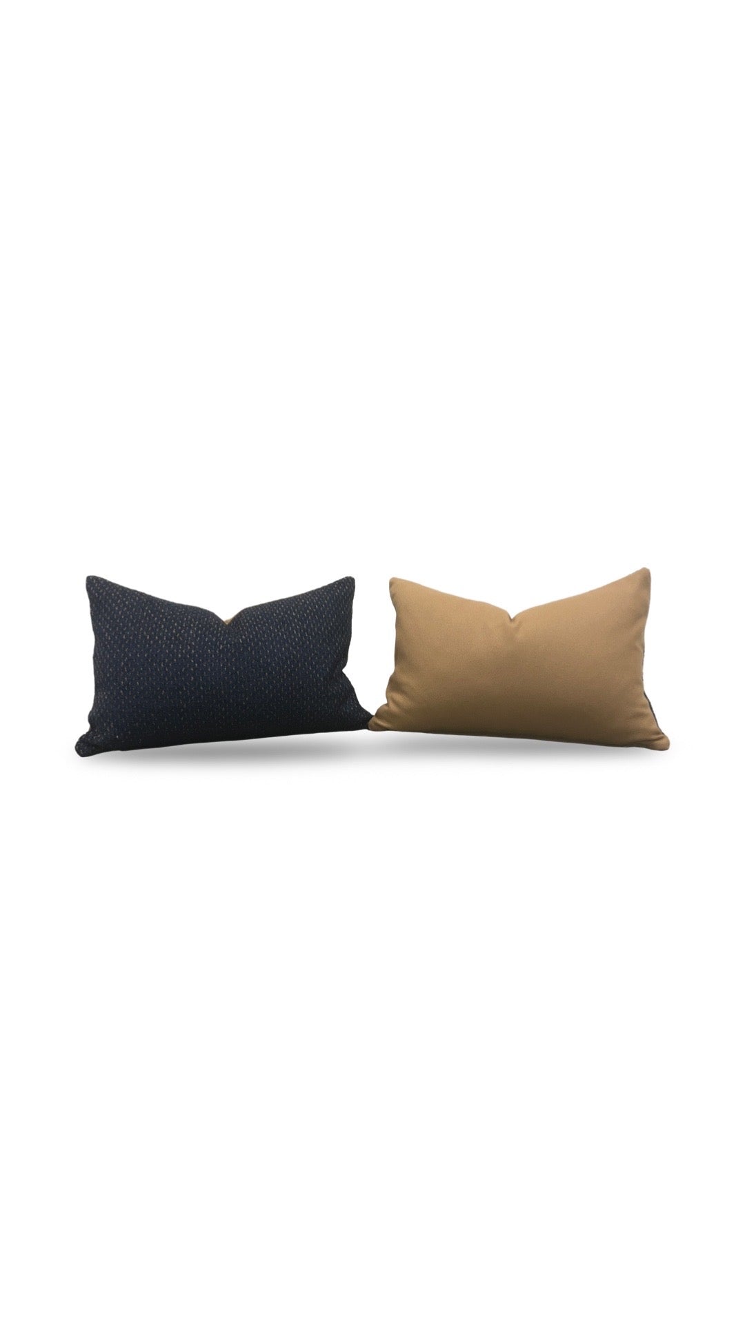 Weitzner Fabric Lumbar Pillow Utopia Lapis 12x18" Knife Edge Cover