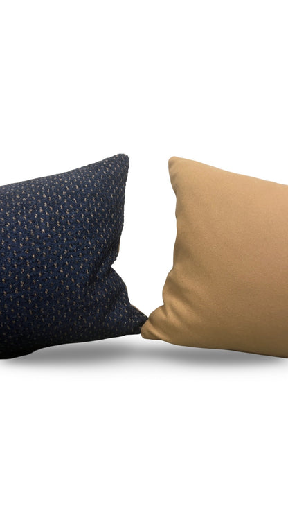 Weitzner Fabric Lumbar Pillow Utopia Lapis 12x18" Knife Edge Cover