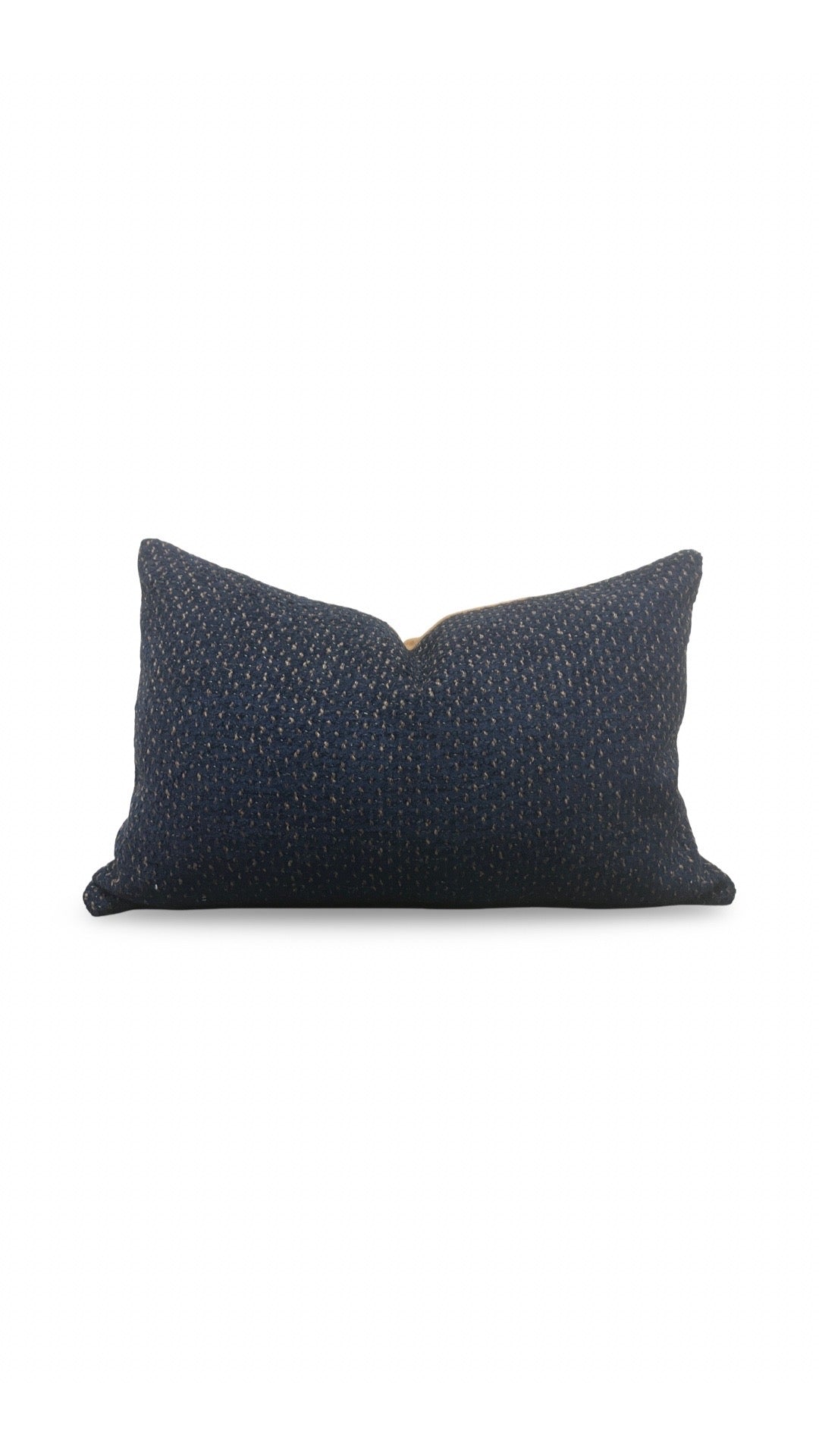 Weitzner Fabric Lumbar Pillow Utopia Lapis 12x18" Knife Edge Cover