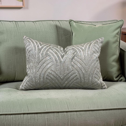 Lumbar Pillow Virtuoso Aquamarine 12x18" Knife Edge Cover