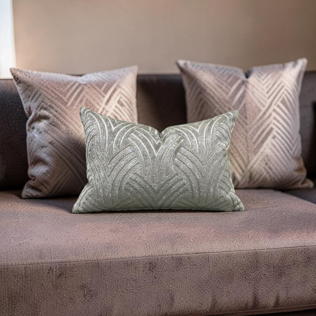 Lumbar Pillow Virtuoso Aquamarine 12x18" Knife Edge Cover