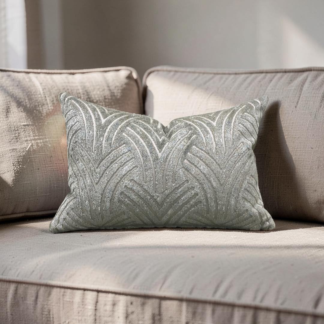 Lumbar Pillow Virtuoso Aquamarine 12x18" Knife Edge Cover