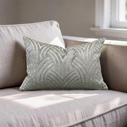 Lumbar Pillow Virtuoso Aquamarine 12x18" Knife Edge Cover