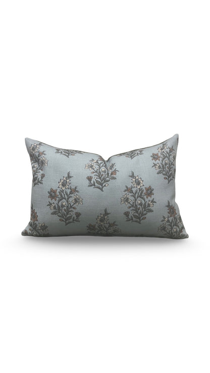 Lumbar Pillow Caroline Mineral 12x18" Knife Edge Cover
