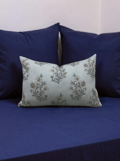 Lumbar Pillow Caroline Mineral 12x18" Knife Edge Cover