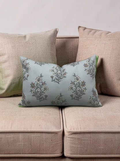 Lumbar Pillow Caroline Mineral 12x18" Knife Edge Cover