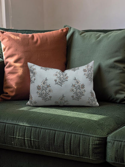 Lumbar Pillow Caroline Mineral 12x18" Knife Edge Cover
