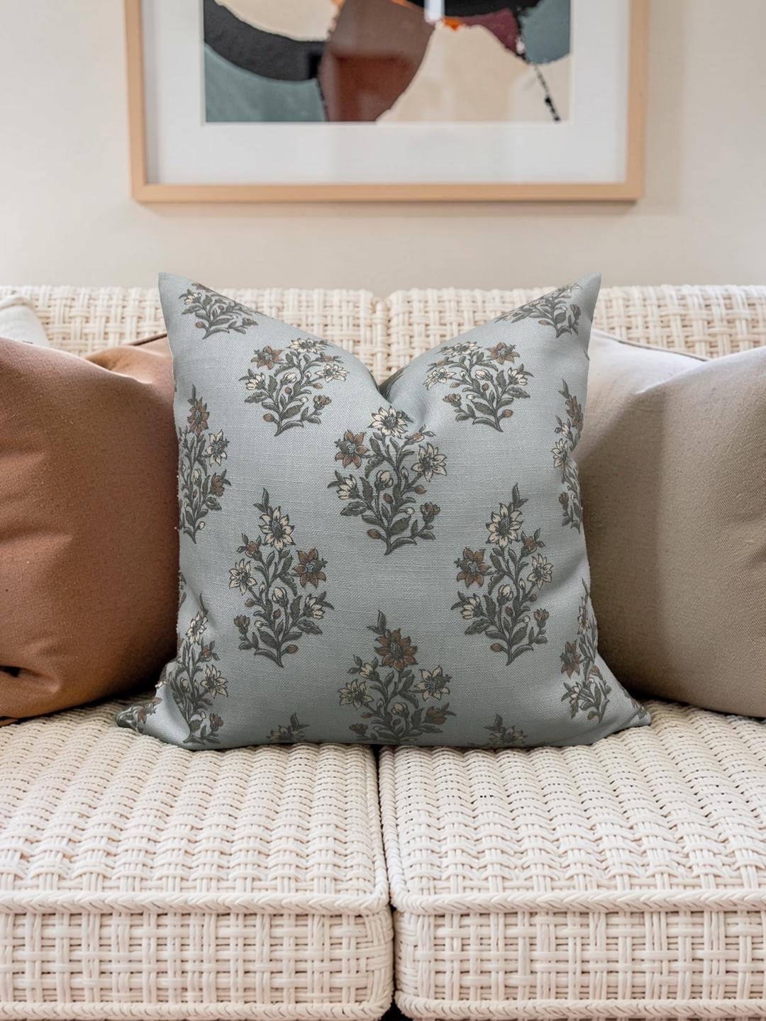 Decorative Pillow Caroline Mineral 20x20" Knife Edge Cover