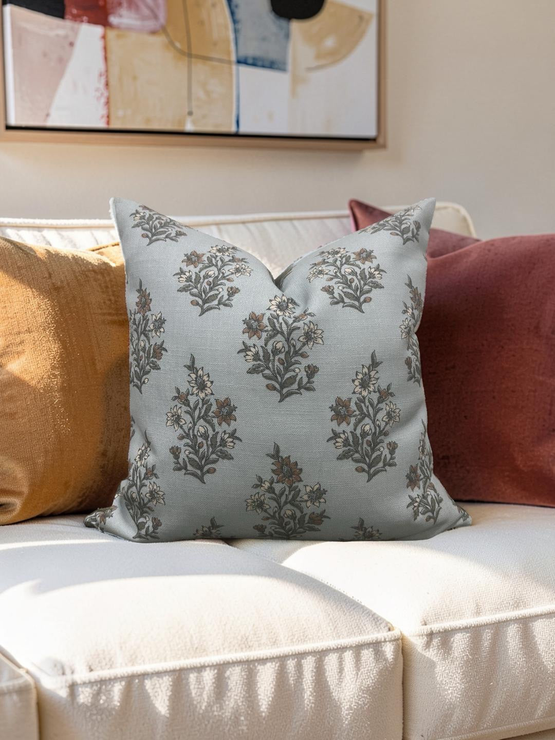 Decorative Pillow Caroline Mineral 20x20" Knife Edge Cover