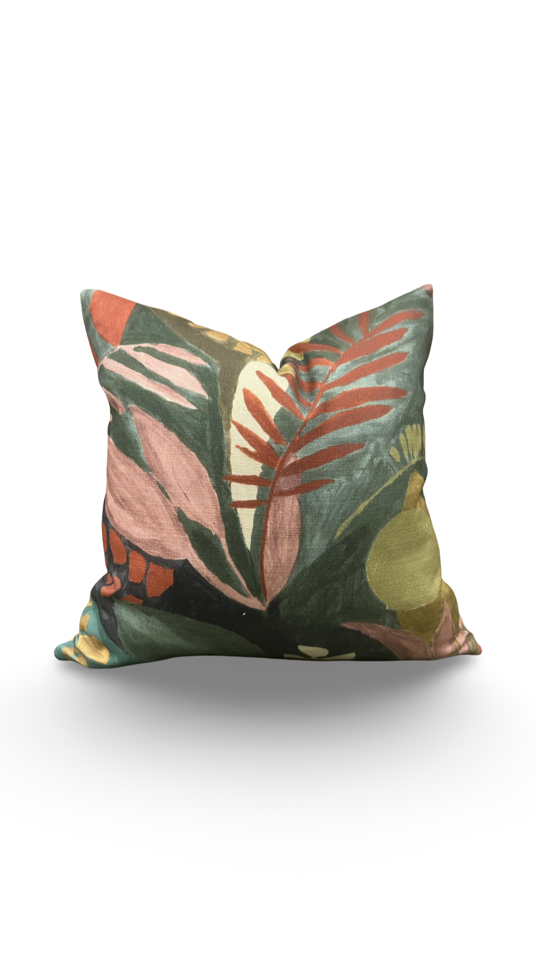 Floral Decorative Pillow Palma Multi 16x16" Knife Edge Cover