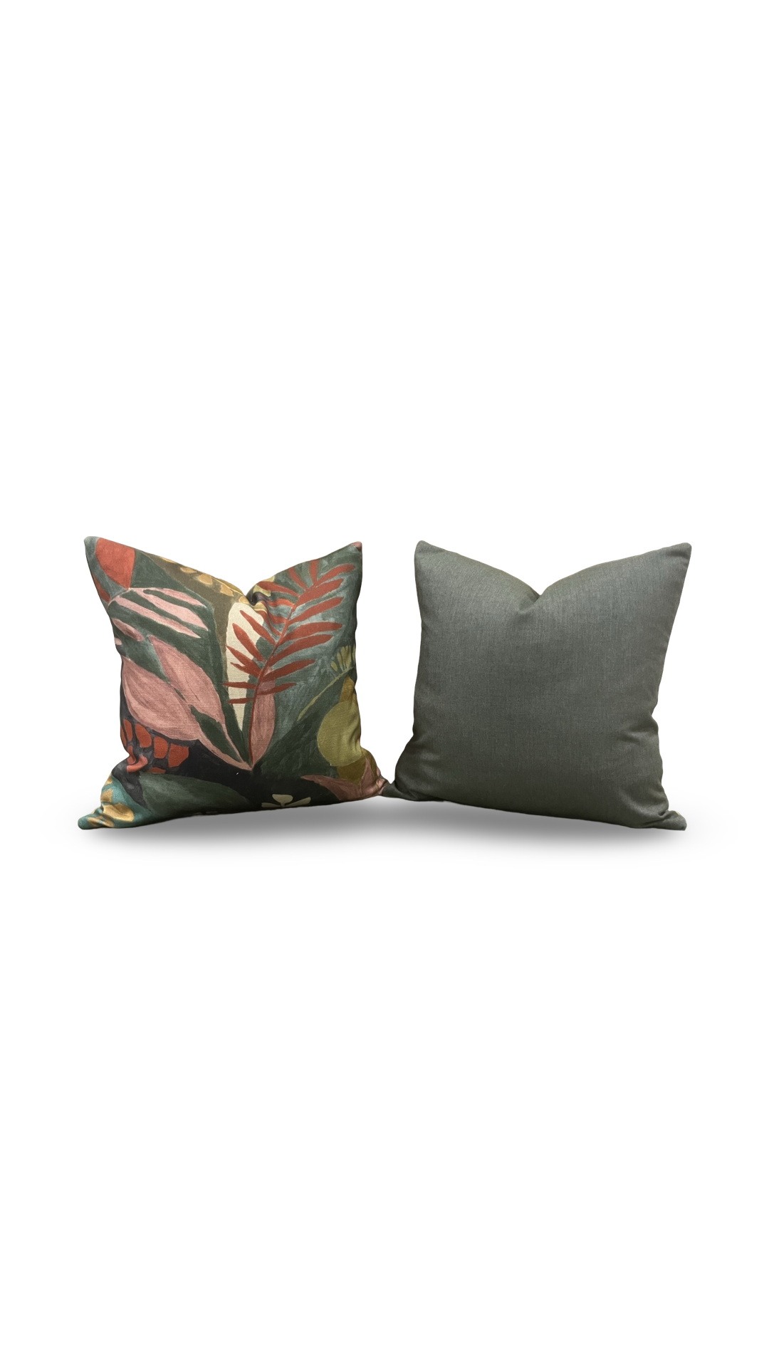 Floral Decorative Pillow Palma Multi 16x16" Knife Edge Cover