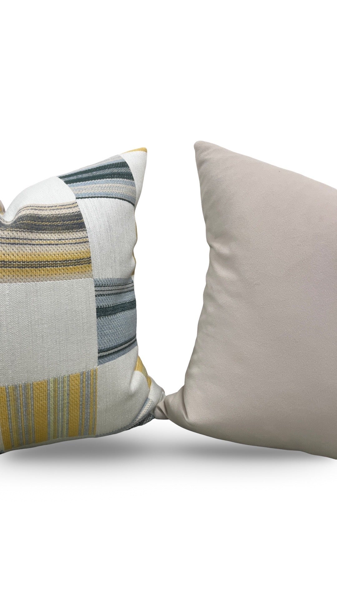 Yarn Collective Decorative Pillow Patch Cerulean 22x22" Knife Edge Cover