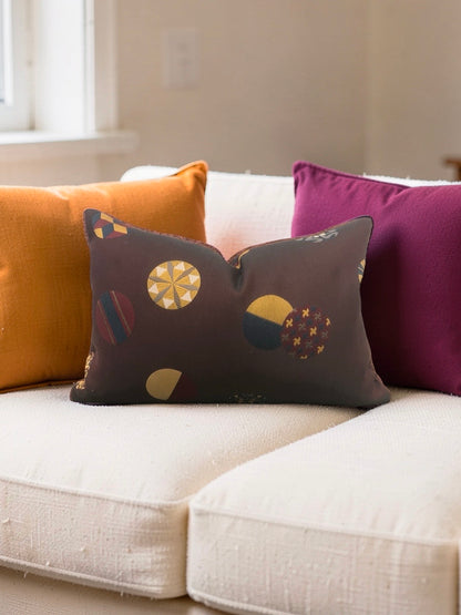 Zak + Fox Fabric Lumbar Pillow Temari 12x18" Knife Edge Cover