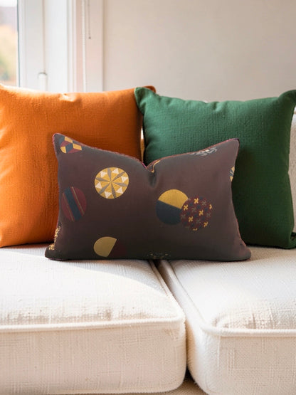 Zak + Fox Fabric Lumbar Pillow Temari 12x18" Knife Edge Cover