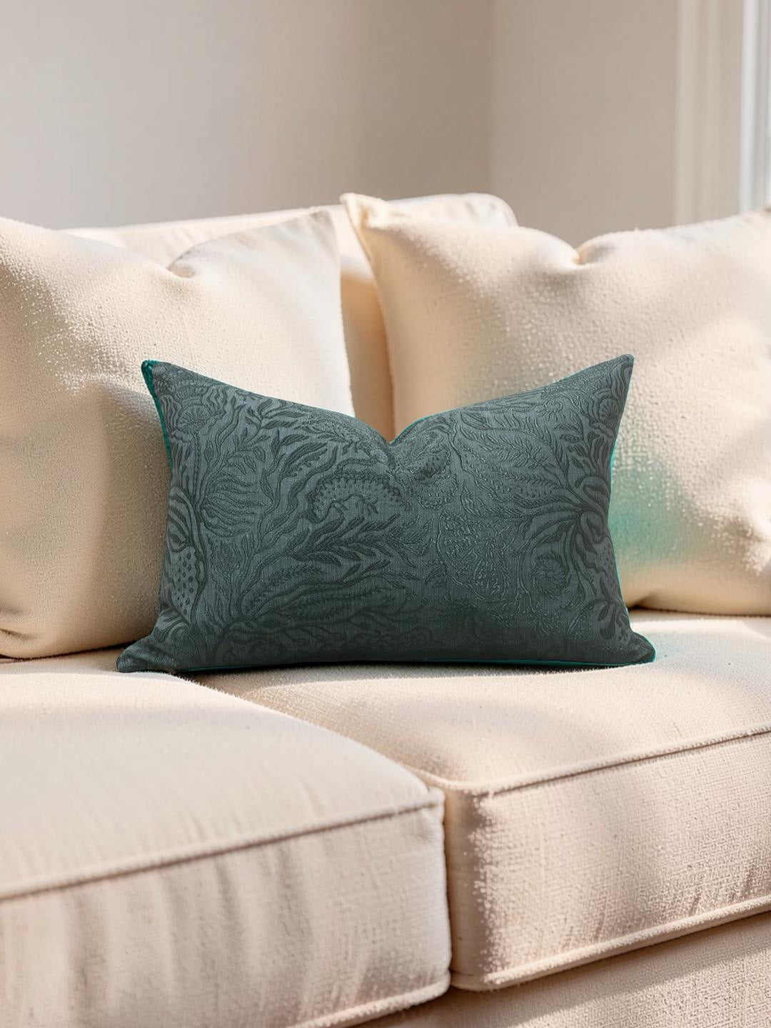 Zak + Fox Lumbar Pillow Sargazo 12x18" Knife Edge Cover