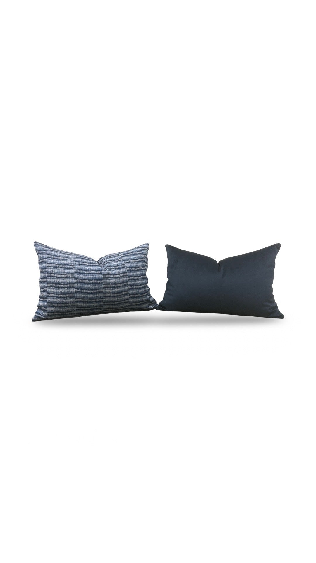 Zak + Fox Fabric Lumbar Pillow Thalassa 12x18" Knife Edge Cover