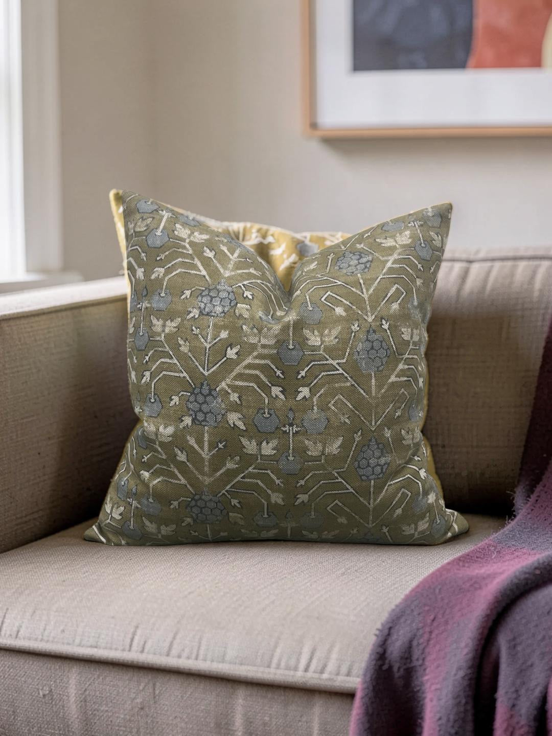 Zak + Fox Decorative Pillow Khotan 18x18" Knife Edge Cover