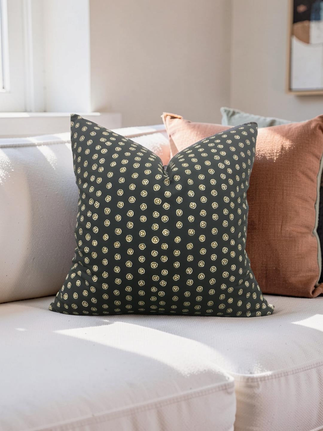 Zak + Fox Polka Dot Decorative Pillow Mi 22x22" Knife Edge Cover