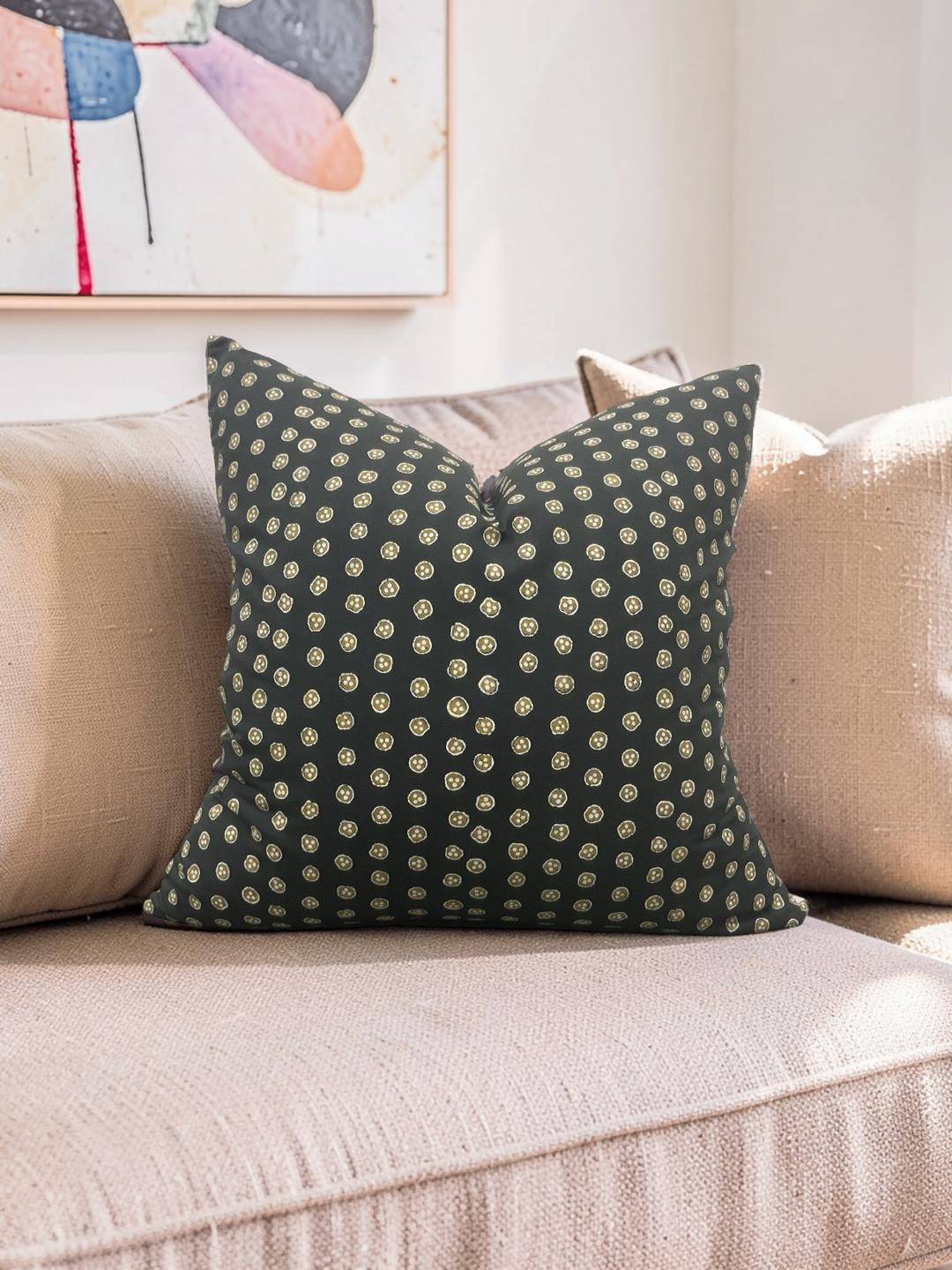 Zak + Fox Polka Dot Decorative Pillow Mi 22x22" Knife Edge Cover